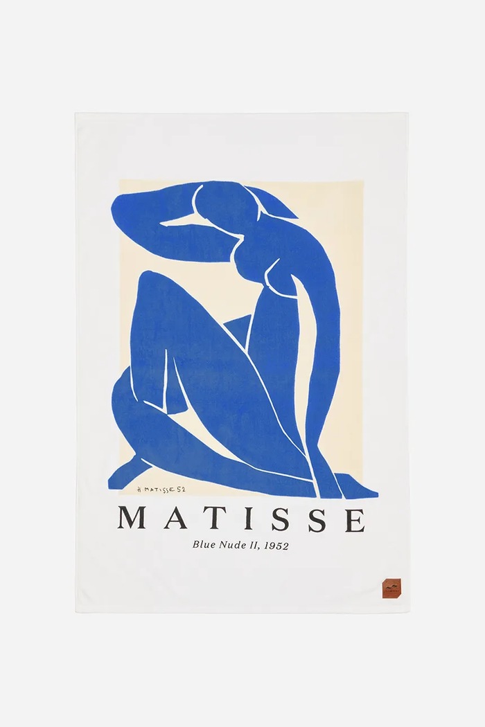 Bavlnený plážový uterák Slowtide x Henri Matisse 100 x 150 cm modrá STRP067