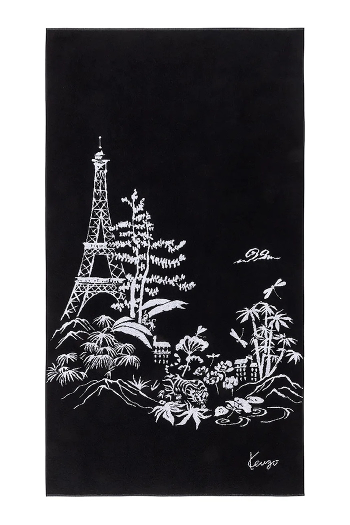 Kenzo Prosop de plajă K ESTAMP 90 x 160 cm negru 1047049
