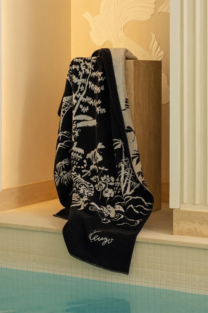 Prosop de plajă K ESTAMP 90 x 160 cm Kenzo negru 1047049