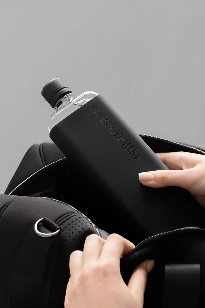 Memobottle bottiglia d'acqua Original Slim 450 ml nero M112