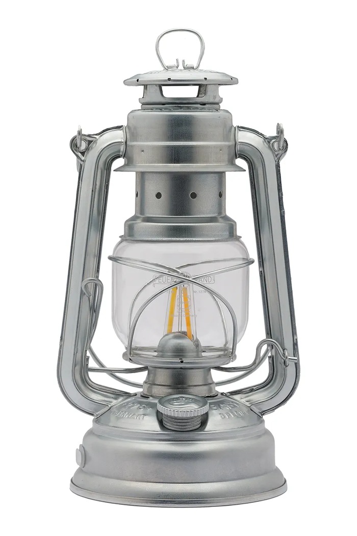 Led lampáš Feuerhand Hurricane Baby Special 276, 26,5 x 15 x 13,5 cm sivá 276.LED.ZINC