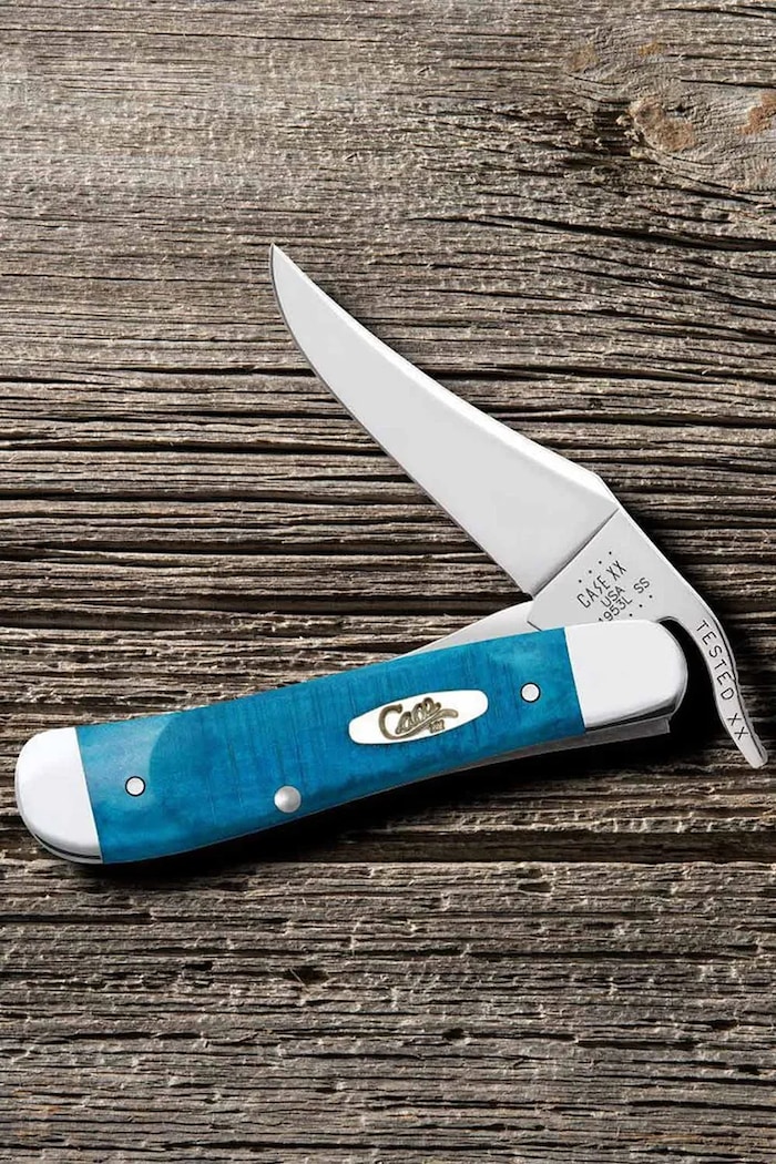 Lifestyle Case bicska Caribbean Blue Bone Sawcut Jig RussLock 10,7 cm 25589. kék
