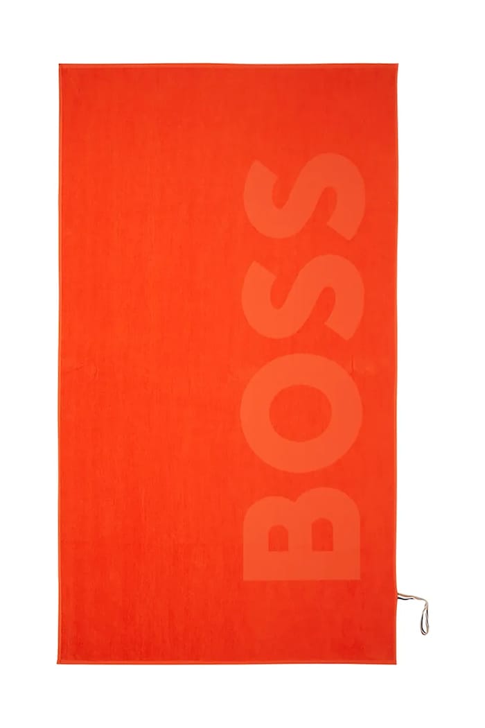 BOSS ręcznik plażowy bawełniany ZUMA Spice 100 x 180 cm czerwony 1068957