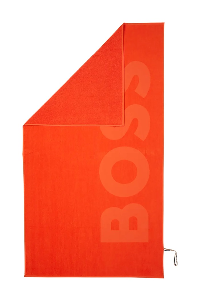 BOSS ręcznik plażowy bawełniany ZUMA Spice 100 x 180 cm 1068957 czerwony AA00