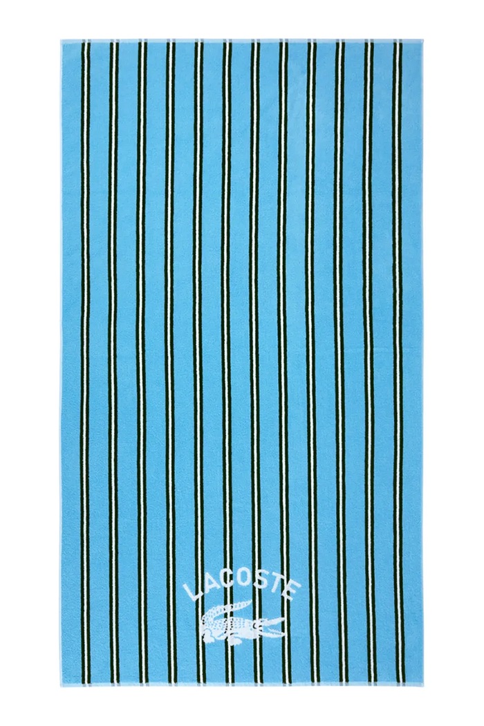 Bavlnený plážový uterák Lacoste LSUNSTRI Baltic 90 x 160 cm modrá 1067101
