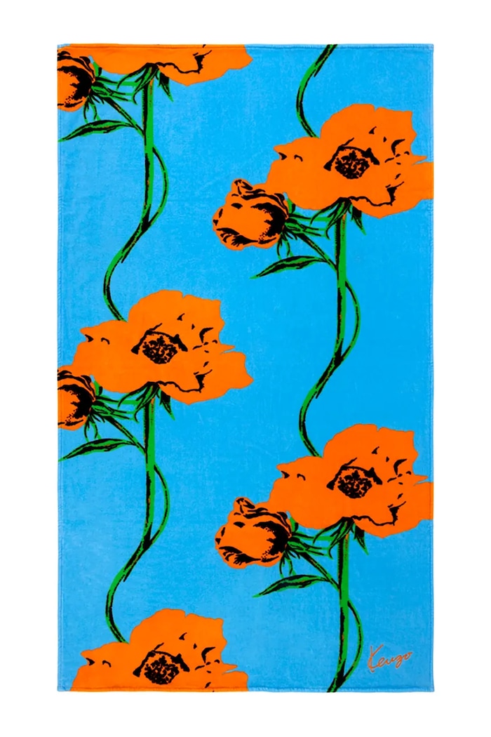 Kenzo prosop de plajă din bumbac KPOP Turquoise 100 x 170 cm multicolor 1068013