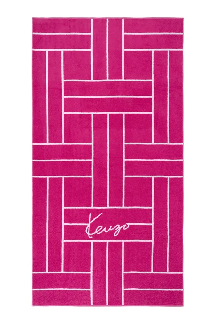 Kenzo ręcznik plażowy bawełniany KTATAMI Fuchsia 90 x 170 cm różowy 1062621