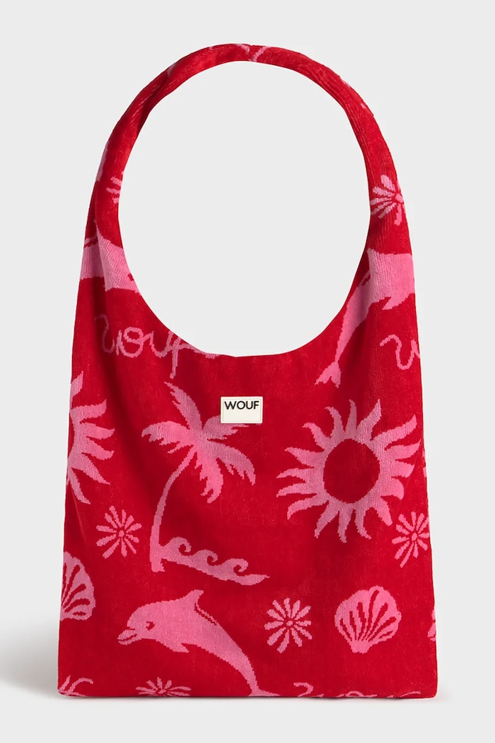 Βαμβακερή τσάντα WOUF Tulum 45 x 65 cm κόκκινο BTS260019