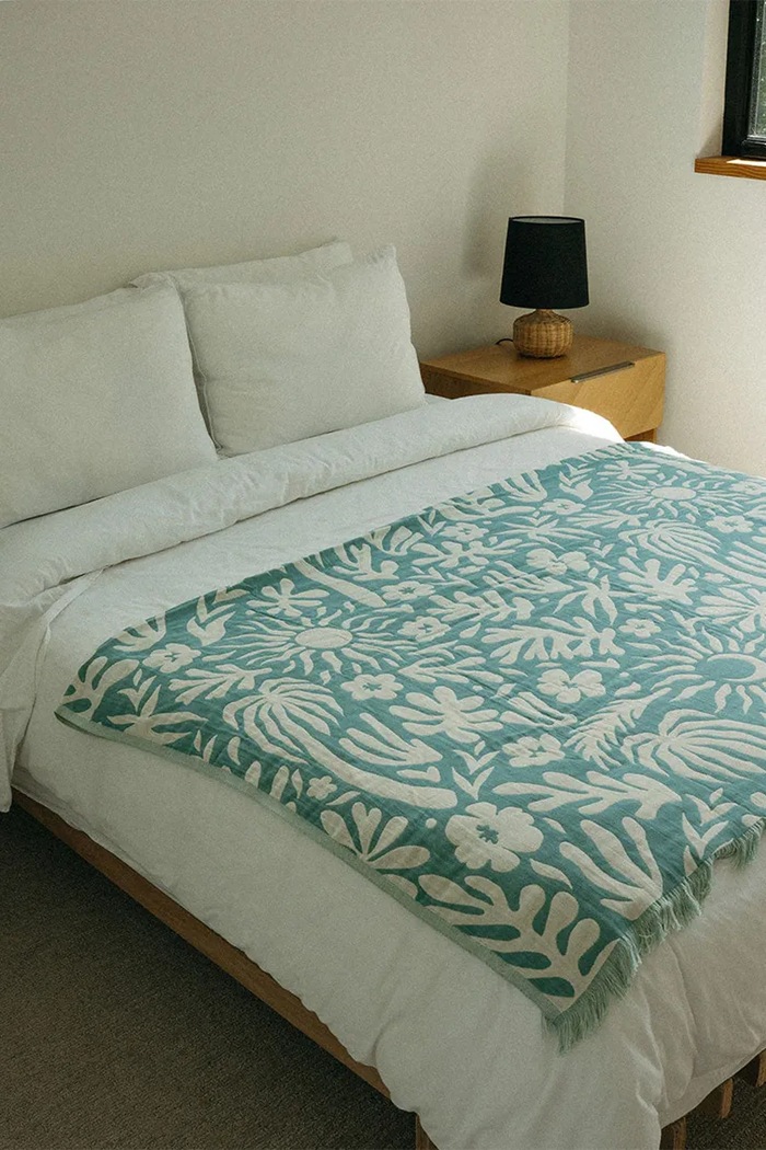 Slowtide κουβέρτα πικνίκ βαμβακερή 66 x 80 cm STTB039 μπλε AA00