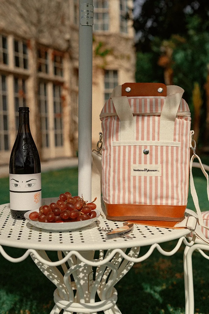 Business & Pleasure Co. torba za piknik s pamukom 34,5 x 27 x 12,7 cm roza BPA.WCB.LAU.PNK