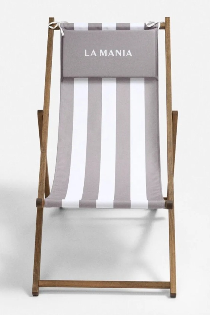 La Mania şezlong din lemn de fag 131 x 57 cm 5902037040927 bej AA00