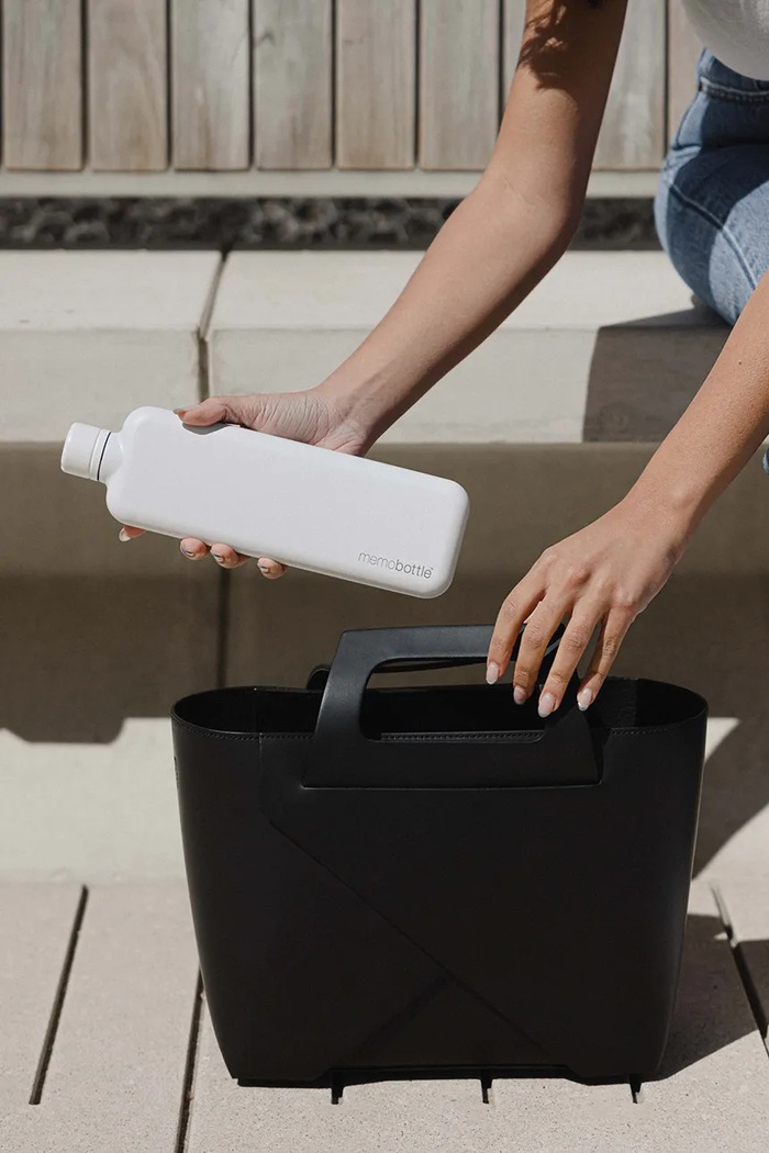 Lifestyle memobottle butelka na wodę ze stali nierdzewnej SLIM Stainless Steel M261 biały