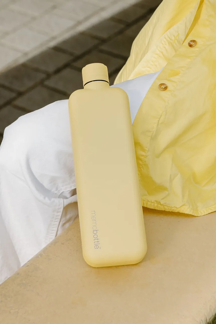memobottle butelka na wodę ze stali nierdzewnej Slim M265. żółty AA00