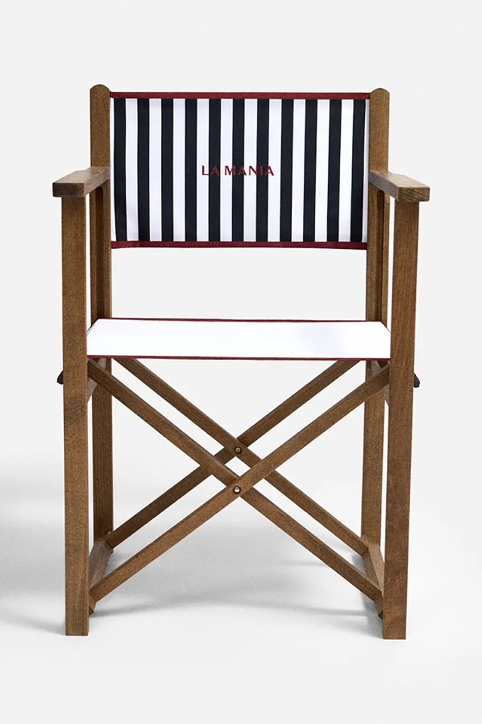 La Mania krzesło plażowe z drewna bukowego 84 x 55 x 52 cm multicolor 5902037040989