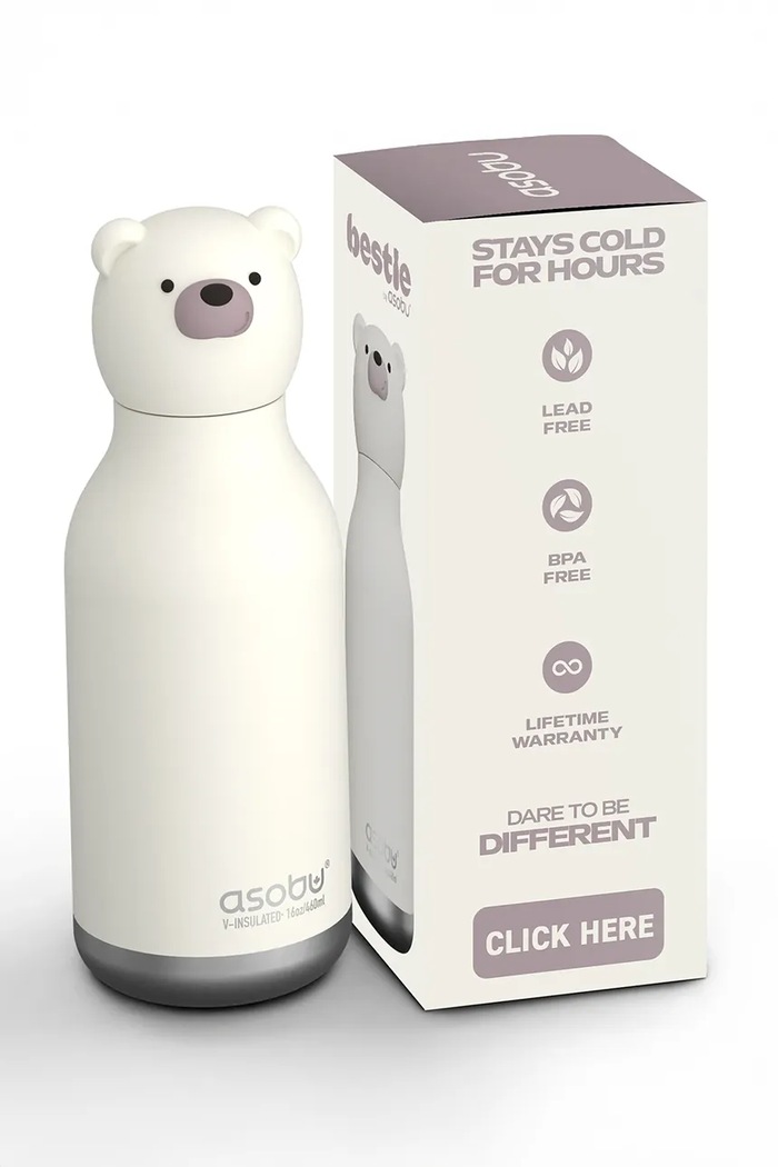 Lifestyle Asobu butelka termiczna ze stali nierdzewnej 460 ml SBV44BE biały