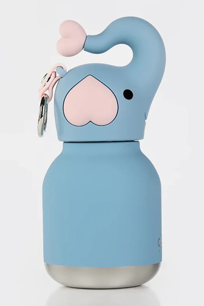 Asobu butelka termiczna ze słomką ze stali nierdzewnej 200 ml niebieski IBV44.ELEPHANT