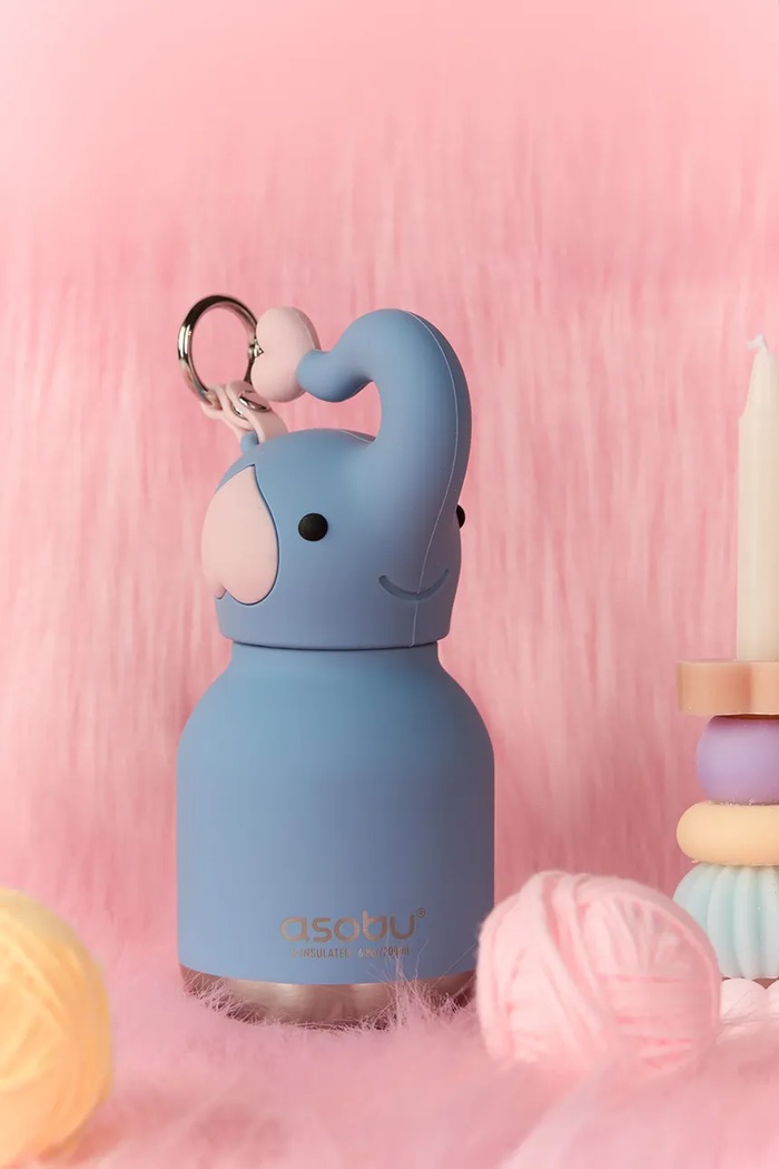 Asobu butelka termiczna ze słomką ze stali nierdzewnej 200 ml IBV44.ELEPHANT