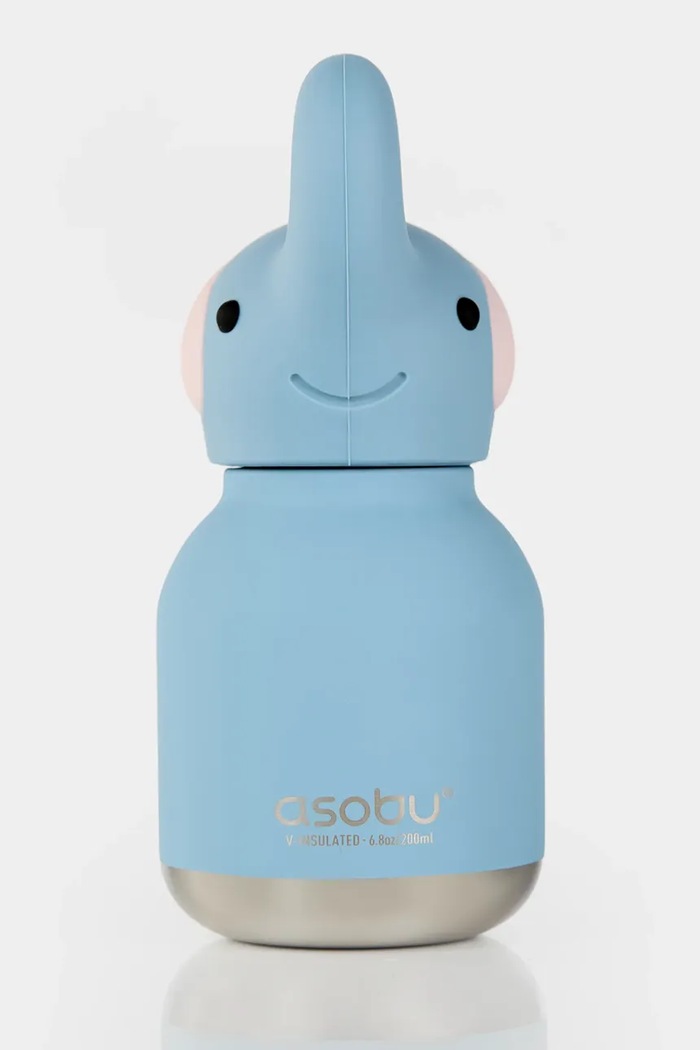 Asobu butelka termiczna ze słomką ze stali nierdzewnej 200 ml IBV44.ELEPHANT niebieski AA00
