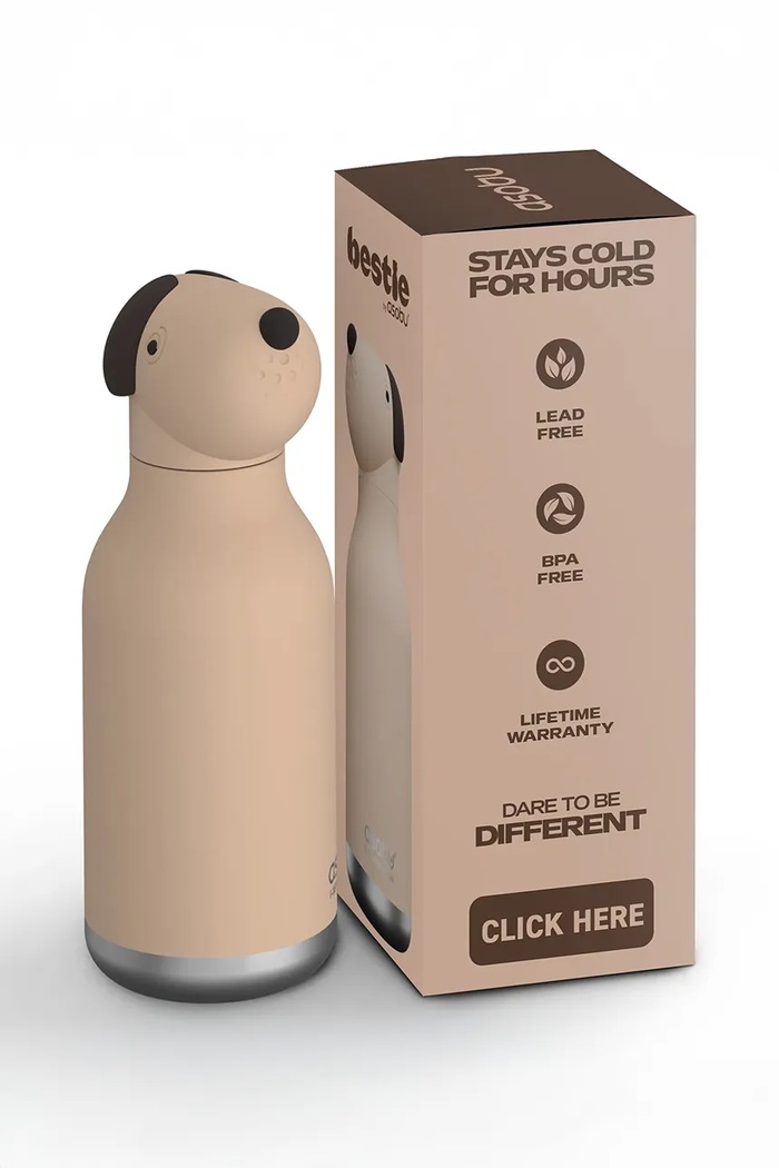 Asobu butelka termiczna ze stali nierdzewnej 460 ml SBV44.BEIGE.DOG beżowy AA00