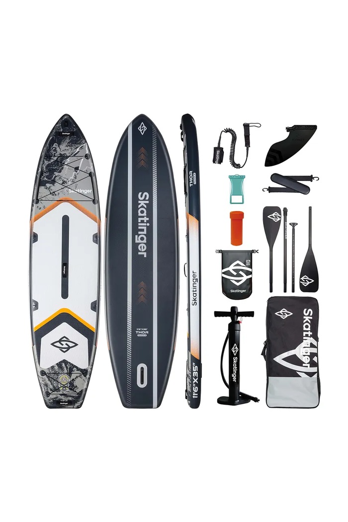 Skatinger deska do pływania z akcesoriami SUP 350x89x15 cm (11'6'') szary SKFB01