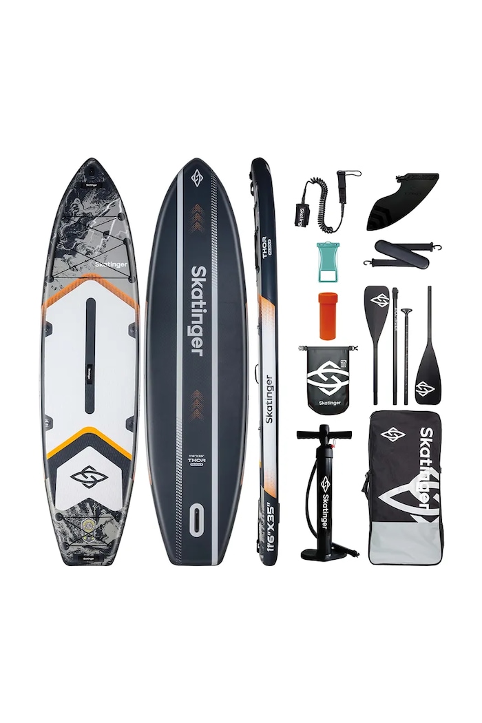 Skatinger deska do pływania z akcesoriami SUP 350x89x15 cm (11'6'') szary SKFB01