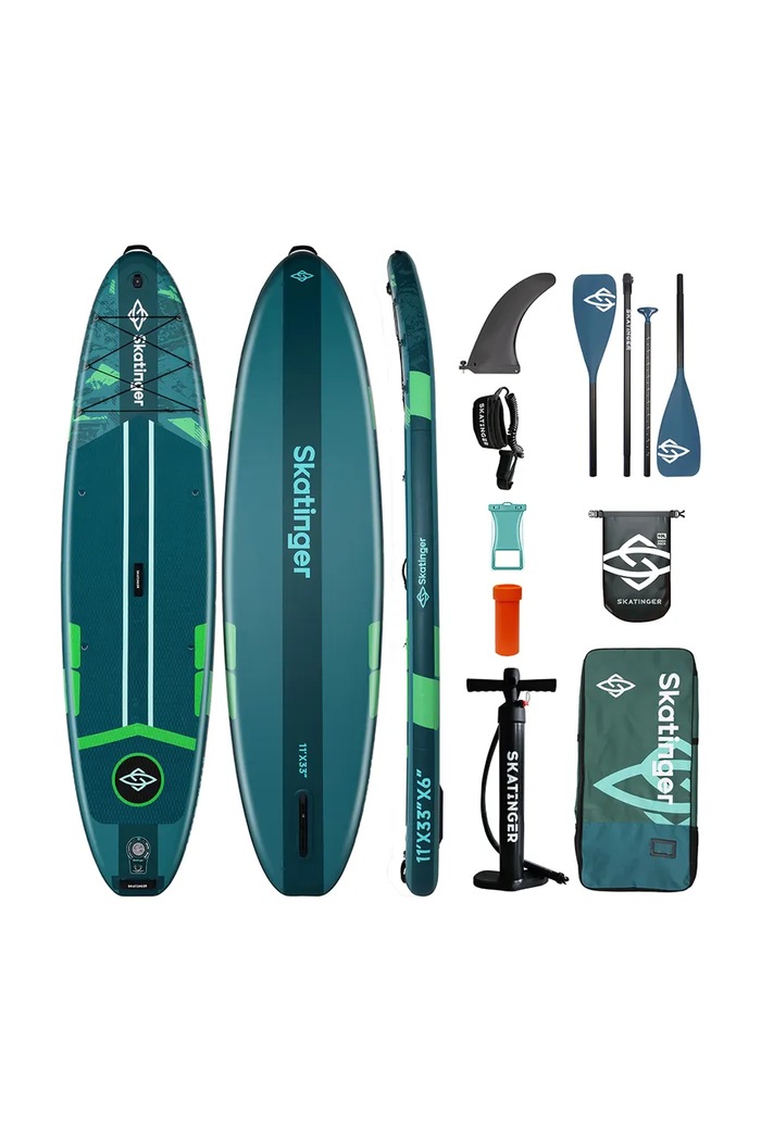 Skatinger deska do pływania z akcesoriami SUP 335x84x15 cm (11') turkusowy SKB002