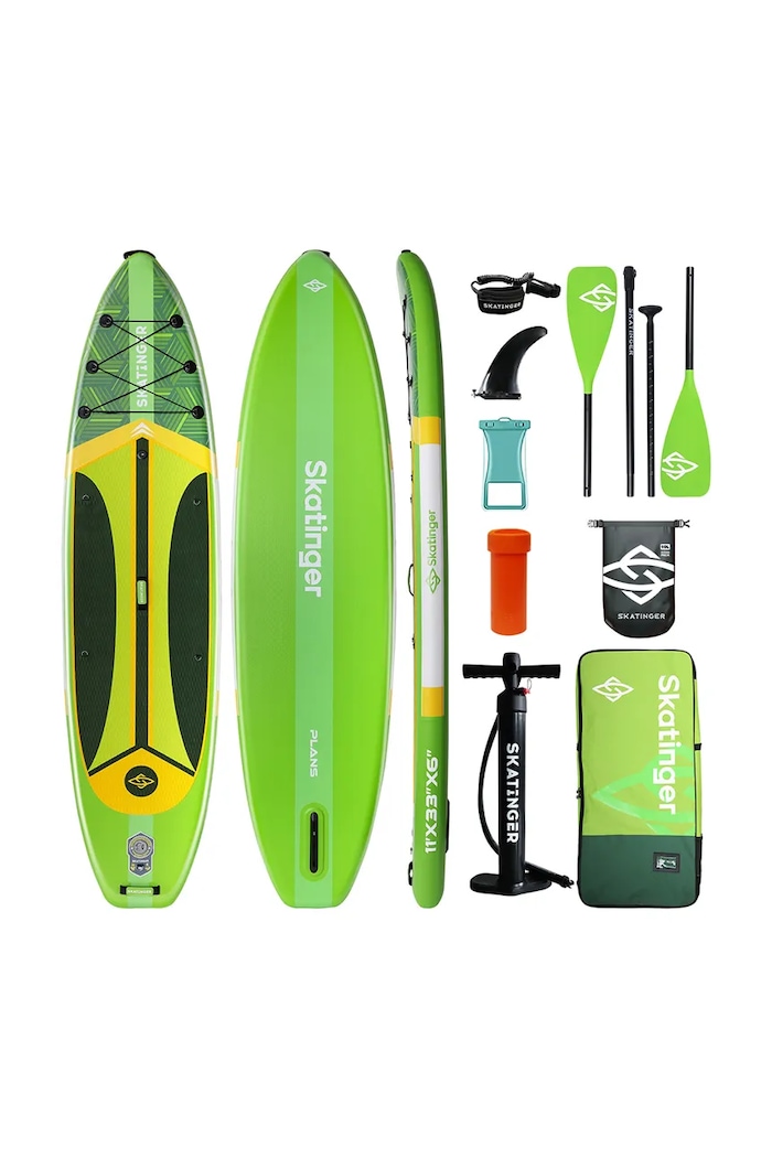 Skatinger deska do pływania z akcesoriami SUP 335x84x15 cm (11') zielony SK5016