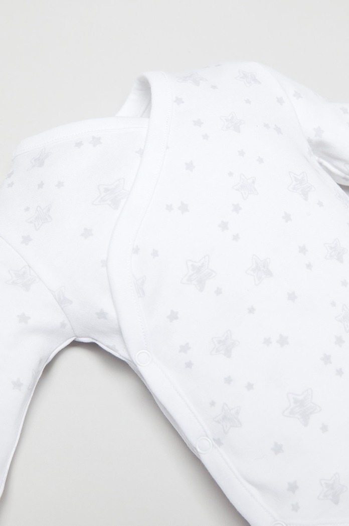 OVS body bawełniane niemowlęce (2-pack) 1435502.NEWBORN biały AA00