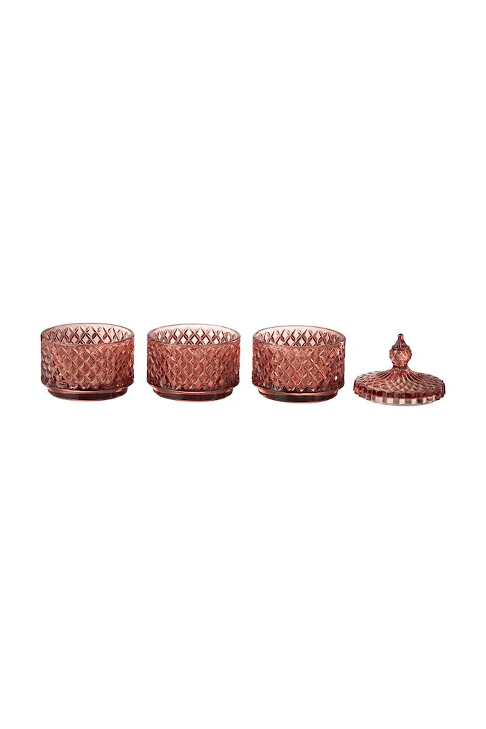 Nádoba s vekom J-Line 8,5 x 8,5 x 20 cm 48518 oranžová AA00