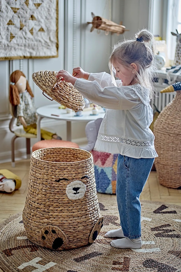 Всекидневна и спалня Кош за съхранение Bloomingville Timone 82062341 бежов