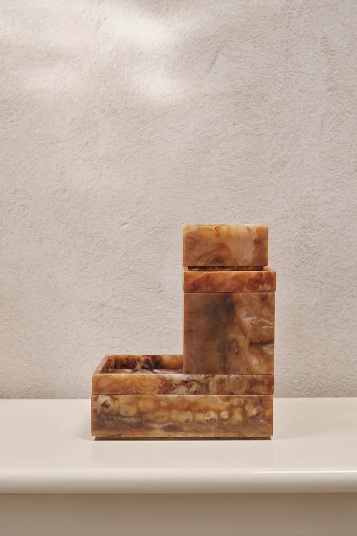 Obývacia izba a spálňa Úložný box ferm LIVING Mist Box 1104269970 oranžová