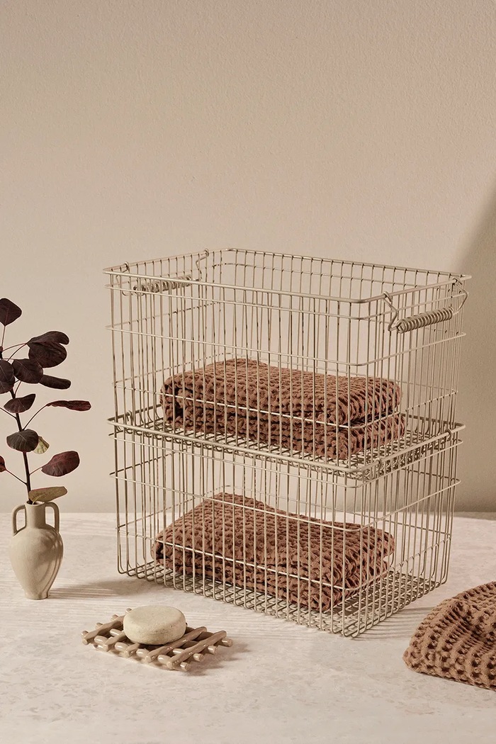Salotto e camera ferm LIVING cestino portaoggetti Cala pacco da 2 1104269878 beige