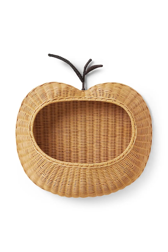 Nástěnný úložný koš ferm LIVING Apple béžová 1104270037