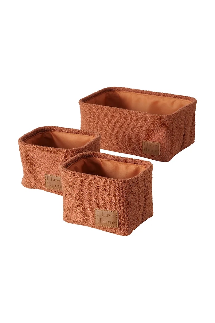 Σετ από καλάθια αποθήκευσης Boltze Marla 3-pack καφέ 2049721