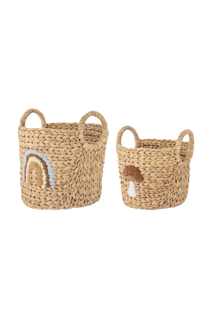 Bloomingville kosz do przechowywania Agnes 2-pack 82058539 beżowy AA00