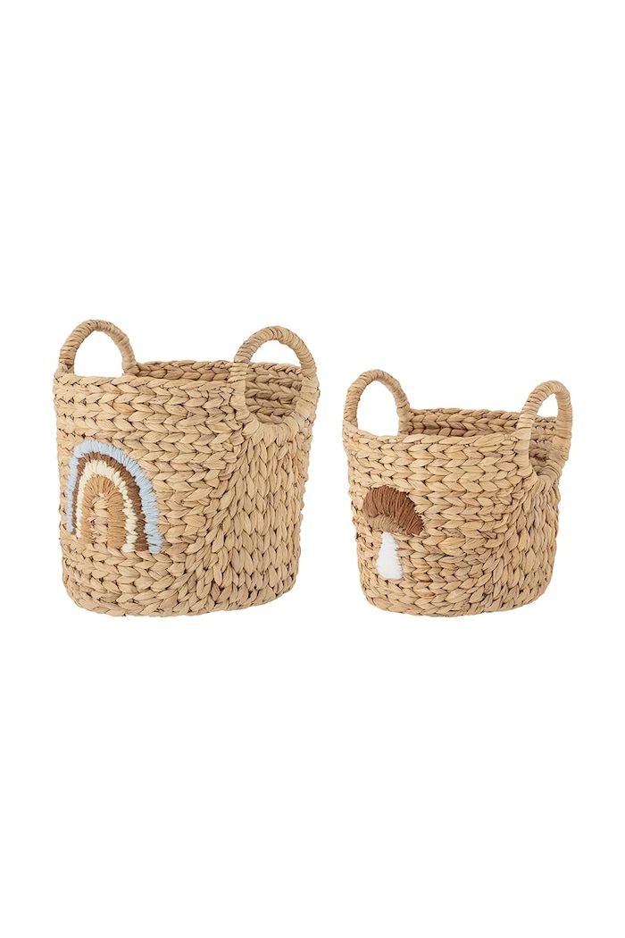 Bloomingville kosz do przechowywania Agnes 2-pack 82058539 beżowy AA00