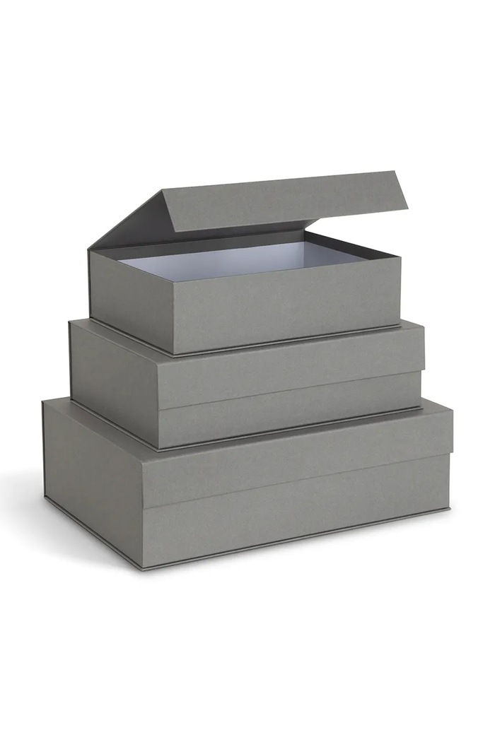 Bigso Box of Sweden zestaw pudełek do przechowywania 3-pack 123354133.99 szary AA00