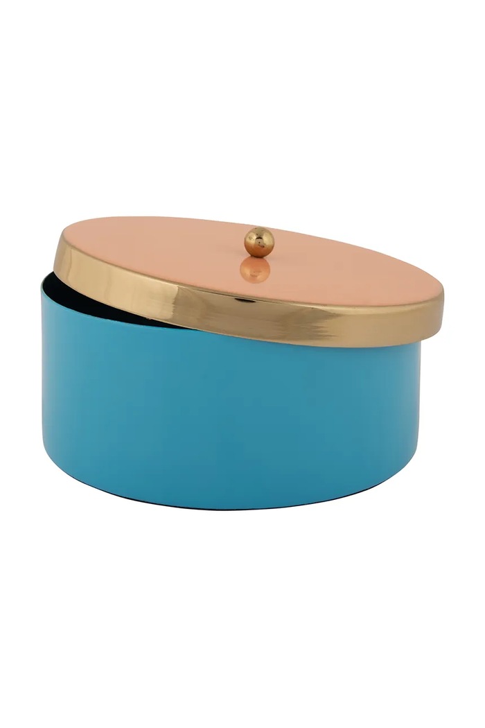 Present Time recipient cu capac Double Funky 6 x 16 cm PT4253BL albastru AA00