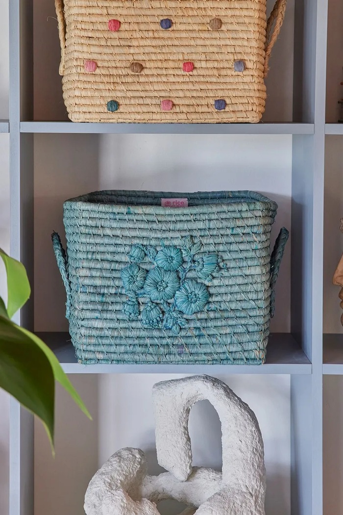 Úložný koš Rice 25 x 30 x 30 cm BSRAT.30FLOB tyrkysová AA00