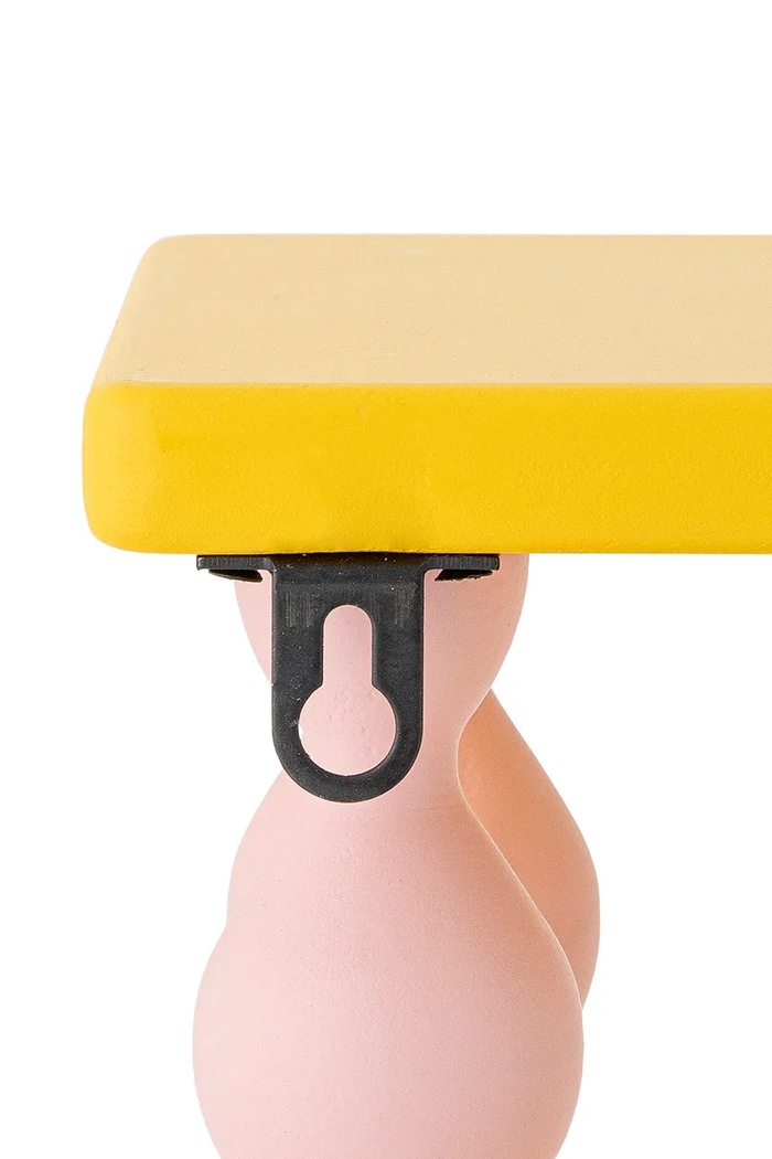 Σαλόνι και υπνοδωμάτιο Ράφι τοίχου Bloomingville Bibiola 60 x 21,5 x 17 cm 82062920 κίτρινο