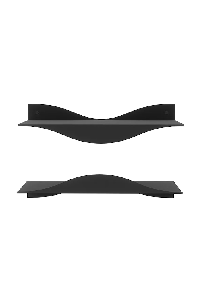 Стенен рафт Umbra Surf 43,1 x 17,7 x 9,9 cm (2 броя) черен 1023282.040