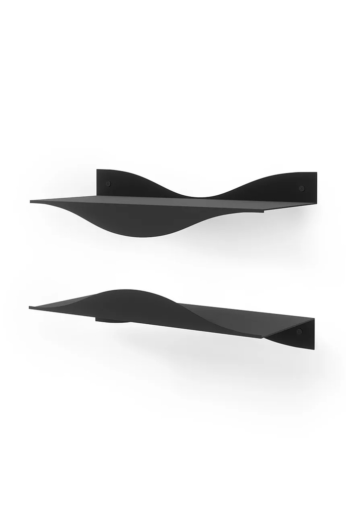 Всекидневна и спалня Стенен рафт Umbra Surf 43,1 x 17,7 x 9,9 cm (2 броя) 1023282.040 черен