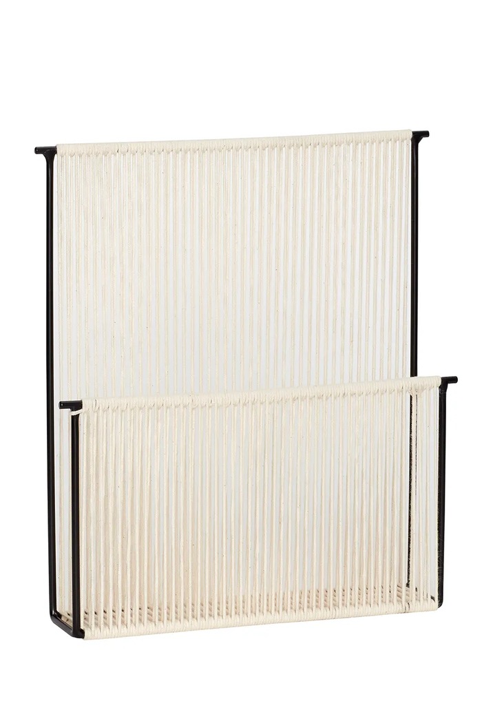 Viseča polica Hübsch String 28 x 5 x 32 cm črna 021223