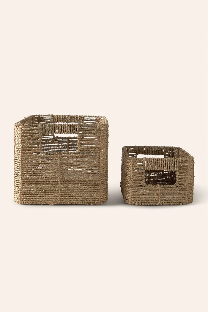 Кош за съхранение Calma House Pleiku 32 x 23 x 20 cm Calma House PLEIKU.CM.NAT оранжев