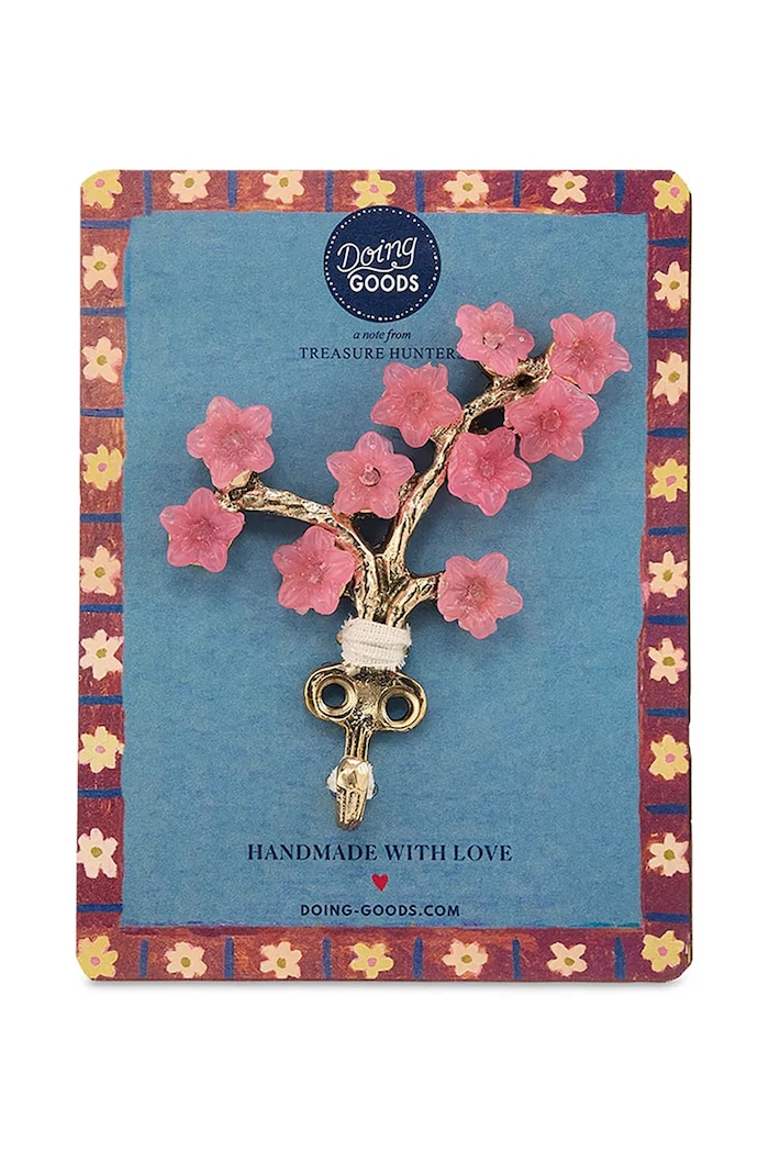 Living și dormitor Doing Goods cârlig Elodie Flower 11,5 x 8 x 2 cm 1.10.10.087.099.3 galben
