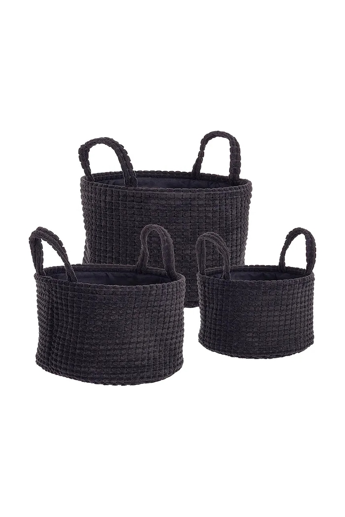Bizzotto set de coșuri de depozitare Nicky 3-pack negru 219057