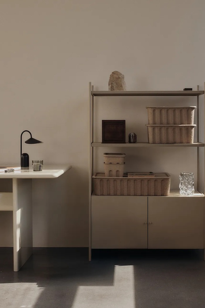 Škatla za shranjevanje ferm LIVING 42 x 15 cm 1104272368 bež AA00