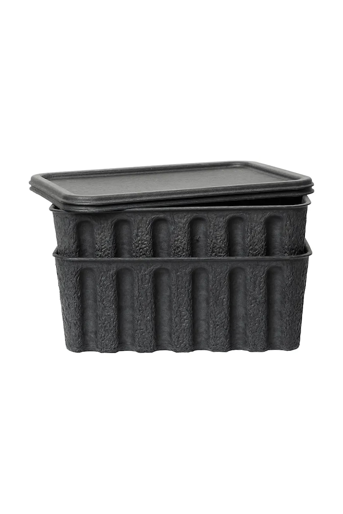 Úložný box ferm LIVING Paper Pulp Box L/30 x 15 cm 2-pak sivá 1104272367