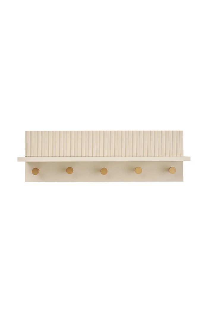 Nástenný vešiak s poličkou House Nordic Rocca 50 x 12 x 16 cm béžová 4292041