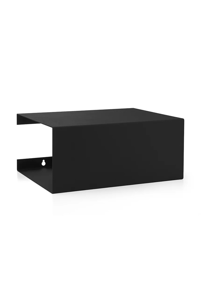 Nástenná polica ReCollector BoxShelf 35 x 25 x 15 cm čierna 100115.RW03